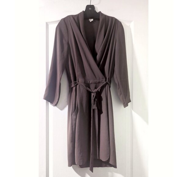 Aritzia Wilfred | Franca Wrap Dress In Brown - Picture 1 of 9